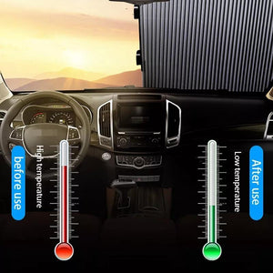 Pare-soleil de fenêtre de voiture pare-brise rétractable - غطاء ألمنيوم لحماية داخل السيارة من الحرارة