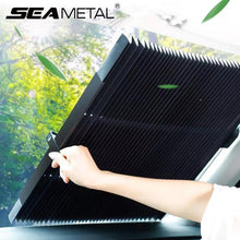 Charger l&#39;image dans la galerie, Pare-soleil de fenêtre de voiture pare-brise rétractable - غطاء ألمنيوم لحماية داخل السيارة من الحرارة