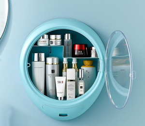 Boîte de rangement murale, pour les cosmétiques et les produits du salle de bain.