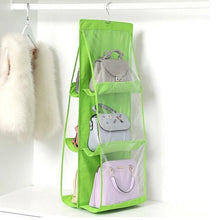 Charger l&#39;image dans la galerie, Sac suspendu et pliant à six poches pour les sacs à main, chaussures et jouets.